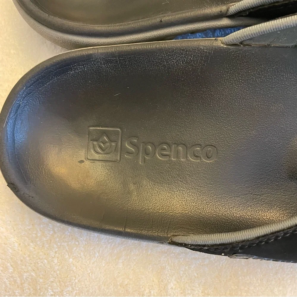 Spenco Men's Polysorb Total Support Yumi Sandals Black/ Pewter.  Size 12